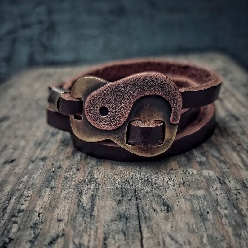 Gitarrenarmband, Lederarmband, Herrenarmband, Wickelarmband, Lederarmband von TiViArt