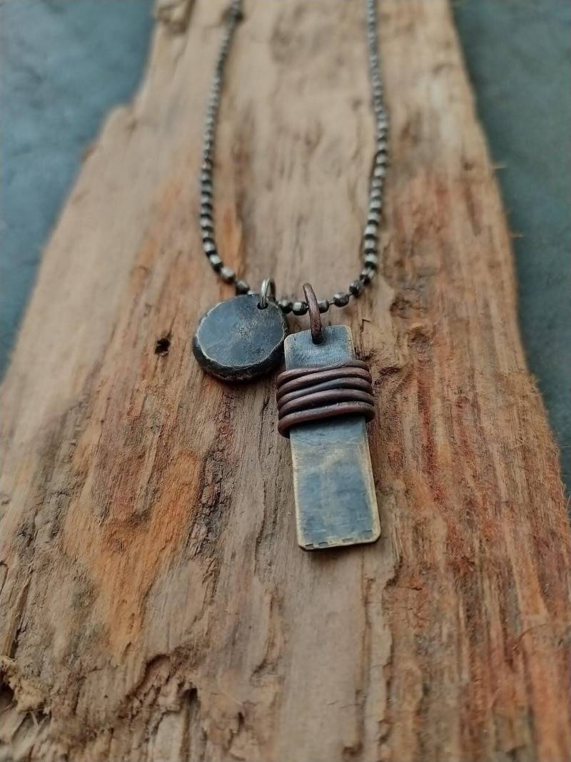 Herren Halskette Anhänger Schmuck Kupfer Messing von TiViArt