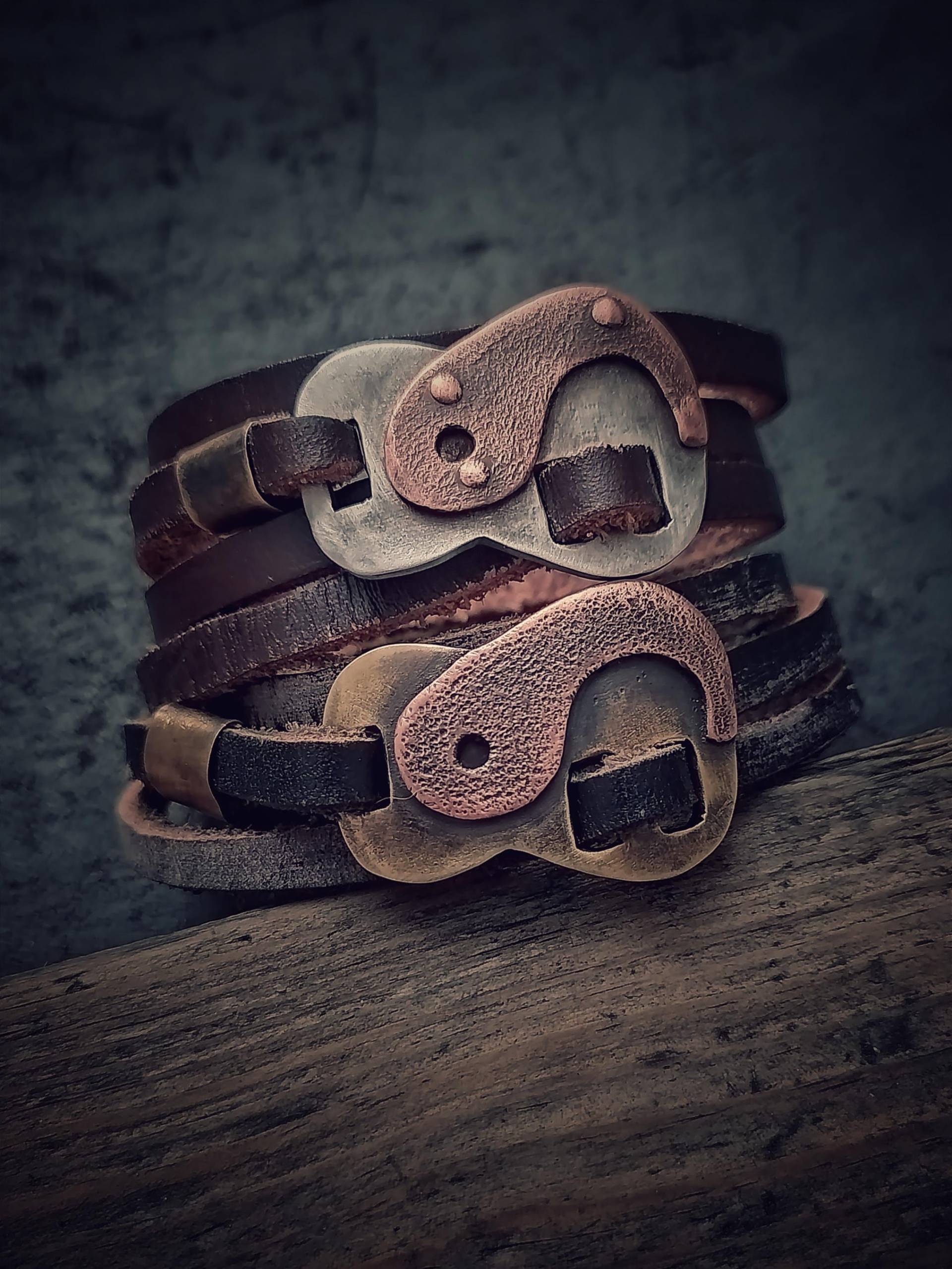 Herren-Lederarmband, Yin-Yang-Lederarmband, Braunes Lederarmband, Lederarmband Für Herren, Stammes-Lederarmband von TiViArt