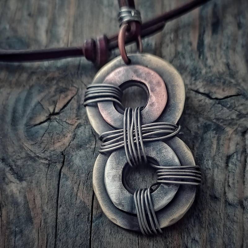 Infinity Herrenkette, Herrenkette Mit Anhänger, Halskette, Herrenschmuck, Rustikale Geschenk von TiViArt