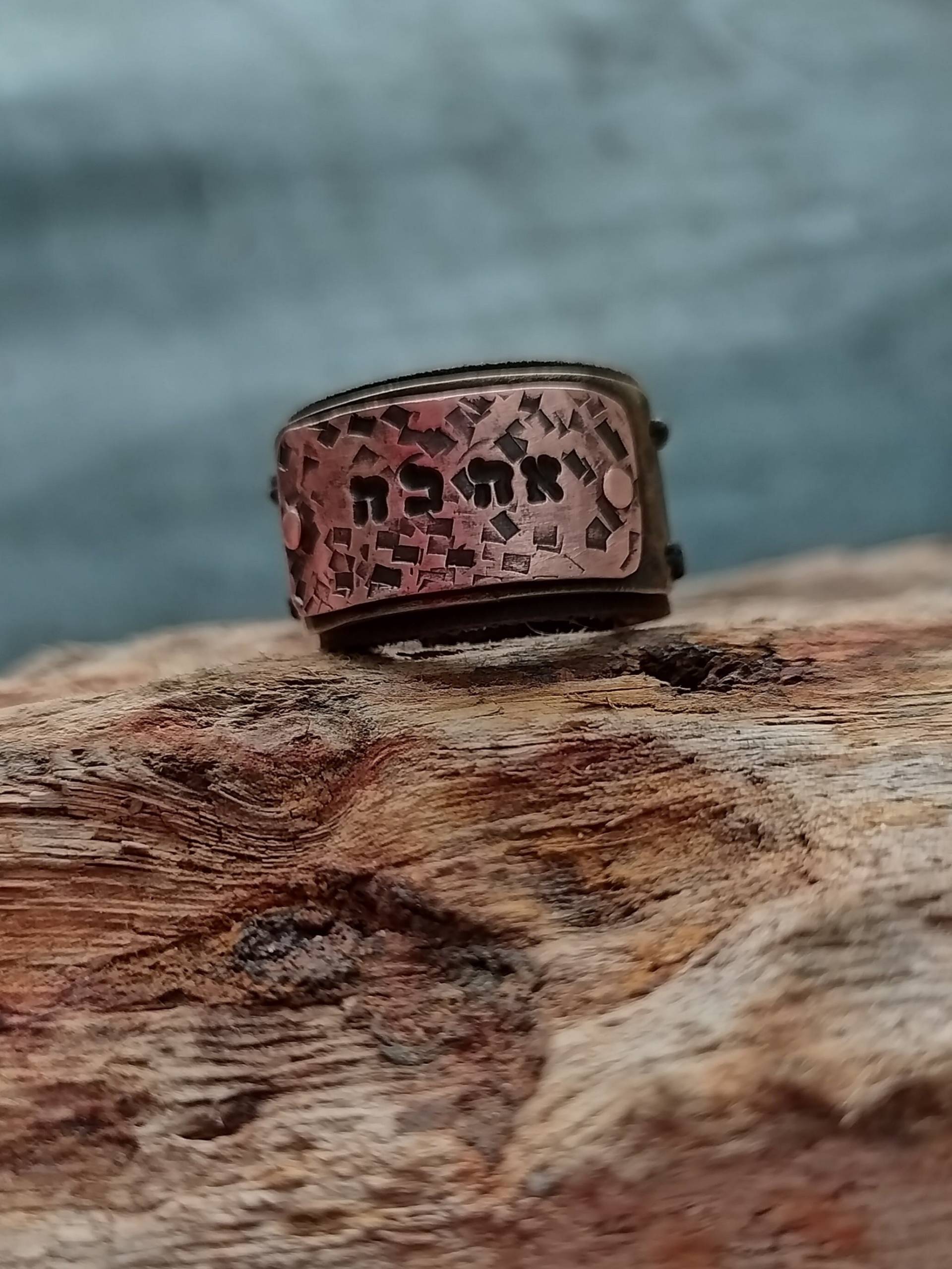 Lederring Leder Manschettenring Lederband Ringe Männer von TiViArt