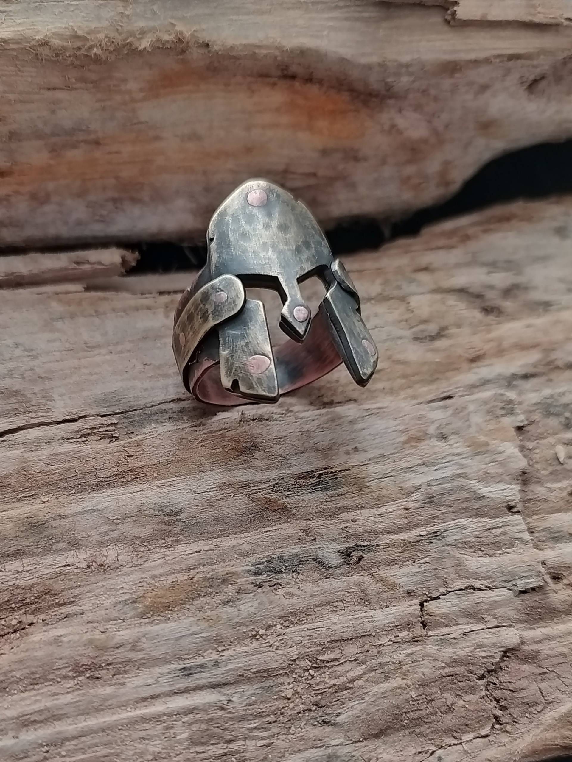 Spartanerhelm-Ring, Herren-Spartaner-Ring, Wikingerhelm-Ring von TiViArt