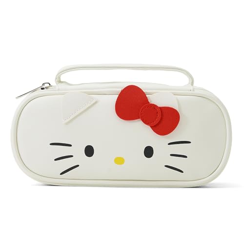 TiaJaMi Federmäppchen für Mädchen, niedliches Federmäppchen mit Reißverschluss, große Kapazität, Schreibwaren-Aufbewahrungs-Organizer für Schulbedarf, Geschenke für sie (Weiß 0) von TiaJaMi