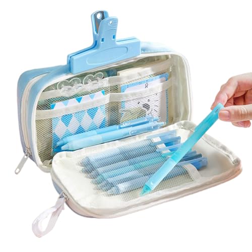 Tiajingzi Federmäppchen, Schulbedarf Tasche Mit Tragegriff Für Stifte, Hochkapazität Schreibwaren Organizer für Kinder Jugendliche Erwachsene von Tiajingzi