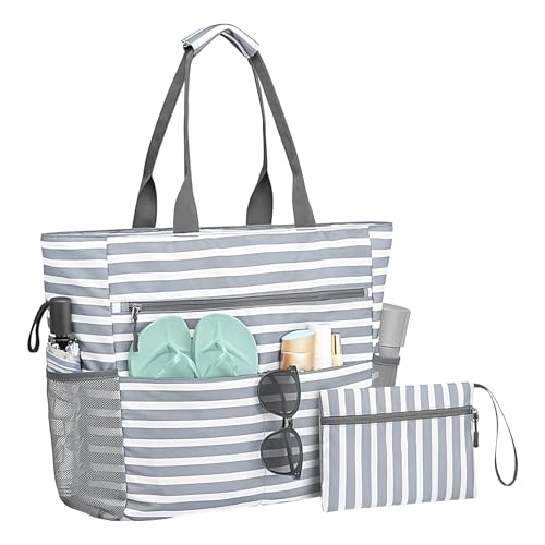 Tiajingzi Strandtasche | Wasserdichter Großer Strandbeutel,Organizer Faltbarer sanddichter Beutel für Frauen auf Reisen am Pool im Urlaub zum Tragen von Sonnenbrillen Wasserflaschen und auf dem Boot von Tiajingzi