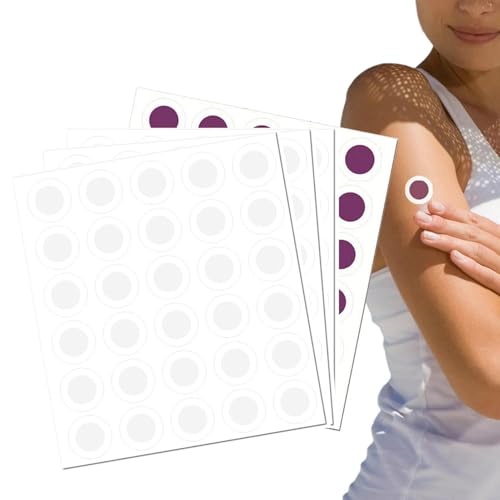 UV-Sonnenschutzpflaster, 120 Stück UV-Aufkleber mit Sonnenschutzpunkten, Farbwechselnde Test Pflaster Aufkleber, Sonnenschutz Erinnerung, Transparentes Sonniges Erkennungspflaster von Tiajingzi