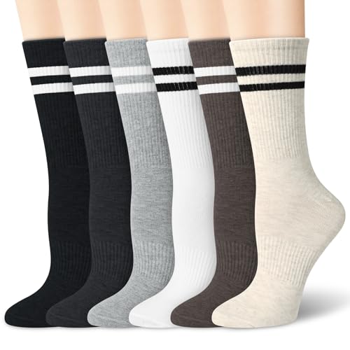 Tialfas 6 Paare Tennissocken Damen 39-42 Sportsocken Baumwolle Damen-Socken Frauen Strümpfe Gym Damensocken Mit Motiv Socken Streifen Sport Socks Women Bunt 35-38 Tialfas 6 Paare Tennissocken Damen 39-42 Sportsocken Baumwolle Damen-Socken Frauen Strümpfe Gym Damensocken Mit Motiv Socken Streifen Sport Socks Women Bunt 35-38 von Tialfas
