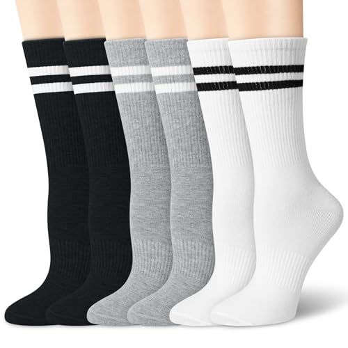 Tialfas 6 Paare Tennissocken Damen 39-42 Sportsocken Baumwolle Damen-Socken Frauen Strümpfe Gym Damensocken Mit Motiv Socken Streifen Sport Socks Women Bunt 35-38 Tialfas 6 Paare Tennissocken Damen 39-42 Sportsocken Baumwolle Damen-Socken Frauen Strümpfe Gym Damensocken Mit Motiv Socken Streifen Sport Socks Women Bunt 35-38 von Tialfas