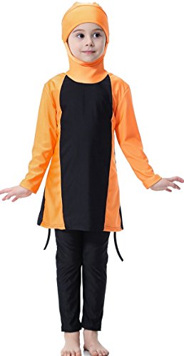 TianMai Mädchen Kinder Muslimische Bademode Islamische Schwimmanzug Badeanzug Burkini Muslim Swimwear (G-2, 150cm) von TianMai