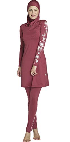 TianMai Neue Muslimische Bademode Muslim Islamischen Bescheidene Full Cover Badebekleidung Modest Swimwear Beachwear Burkini für Frauen (10-2, Int'l XL (EU-Größe 40-42)) von TianMai