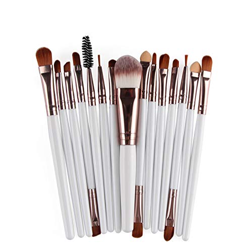 15PCS Make Up Pinsel Sets Augenpinsel Pinselset Makeup Lidschatten Pinselset Schmink Kosmetik Bürsten Lidschatten Eyeshadow Concealer Puder Lidschattenpinsel (One Size, A) von TianWlio