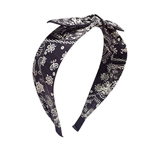 Damen Haarreif Elastisches Kristall Haarband Frauen Flower Cashew lässige Haarbügel-Druck niedlichen Haarreif Geflochtenes Stirnband Haarband Breit Vintage von TianWlio