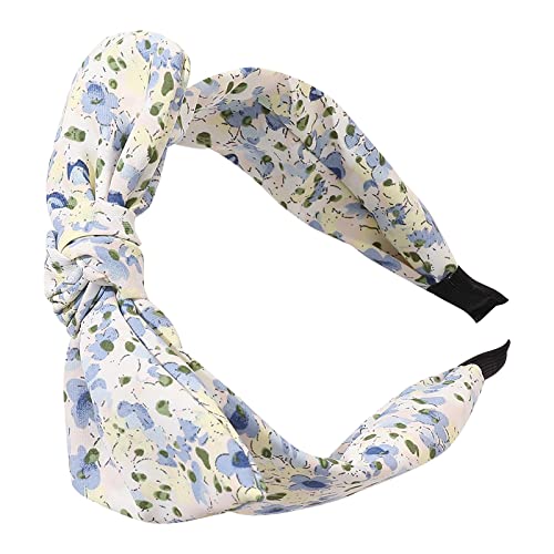 Haarreifen Stirnbänder Rutschfeste Boho Haarbänder Bunte Stirnbänder Mode Blumen Polka Dot Streifen Haarschleife Stirnbänder zufällig Ohren Haarreifen Breit Vintage Haarreif mit Knoten Damen von TianWlio