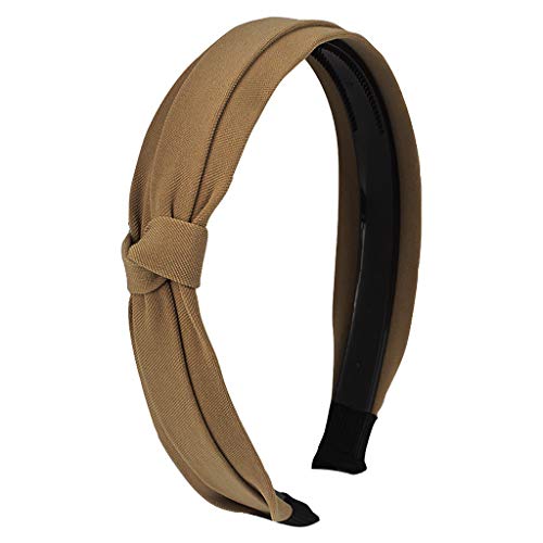 Klassische Basic Band Haarreif Haarkranz Stirnband Haarwelle Wide-Brimm-Headband Point Wrap Friseurband für Frauen Haarband samt Schleife Damen Retro Haarreifen Weiche Stirnband Haarband von TianWlio