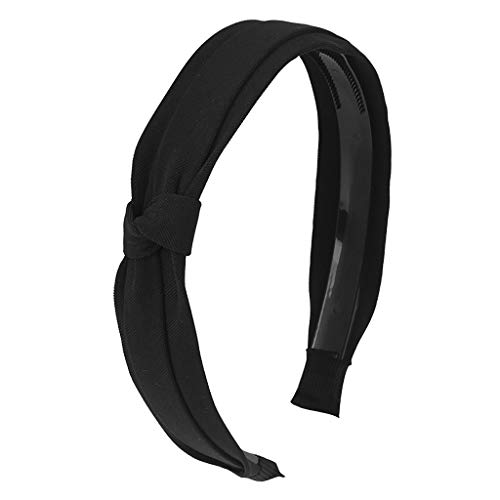 Klassische Basic Band Haarreif Haarkranz Stirnband Haarwelle Wide-Brimm-Headband Point Wrap Friseurband für Frauen Haarband samt Schleife Damen Retro Haarreifen Weiche Stirnband Haarband von TianWlio
