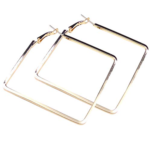 Retro Böhmischer Hängeohrringe Ohrring Ohrstecker Ohr Für Frauen Creolen Geometrische Big Edelstahl Einfache Mädchen Ohrringe (Gold, One Size) von TianWlio
