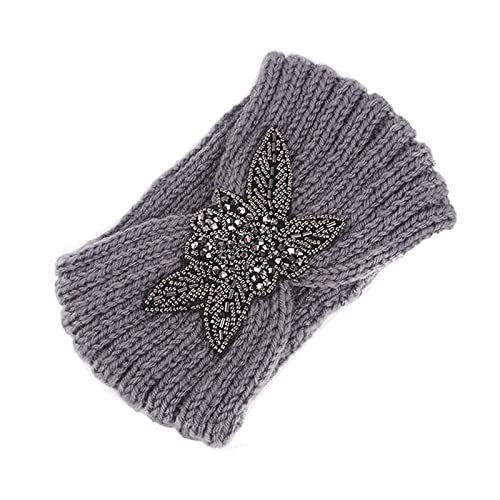 Stirnband Haartuch Kopftuch für Frauen Elastisches Damen-Stirnband mit Strahl-Stirnband Warmes Stirnband gestrickt mit Blumen-Stirnband Stirnbänder Elastische Frauen Stirnband Kopftuch von TianWlio