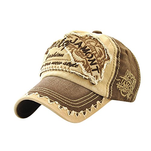 TianWlio Baseballkappe für Herren und Damen verstellbar Baseballkappe Sport lässig einfarbig Sonnenhut Kappe Basecap Verstellbar Waschbar Baseballkappe für Running Tennis Reisen (Coffee, One Size) von TianWlio