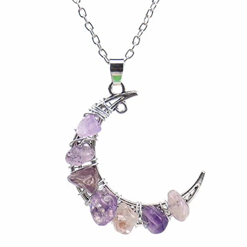 TianWlio Damen Halskette Schmuck Einfache Temperament Personalisierte Halskette Frauen Anhänger Halsketten Geburtstagsgeschenke für Frauen Muttertagsgeschenke Halsketten Schmuck (Purple, One Size) von TianWlio