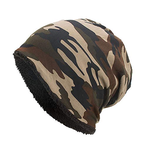 TianWlio Damen Winter Mütze warme Strickmütze Wintermütze Camouflage Damen Baggy Herren Ski Winter Häkelmützen Hut Warme Woll-Baseballmützen Strickmütze Wintermütze Loop Damen Wintermütze von TianWlio