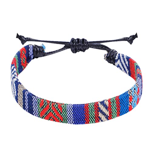 TianWlio Farbe Seil gewebt Armband verstellbar Boho Surfer Armband für Männer Frauen dünne Seil handgefertigt Strand Armband buntes Armband Armband Knüpfen (M, One Size) von TianWlio