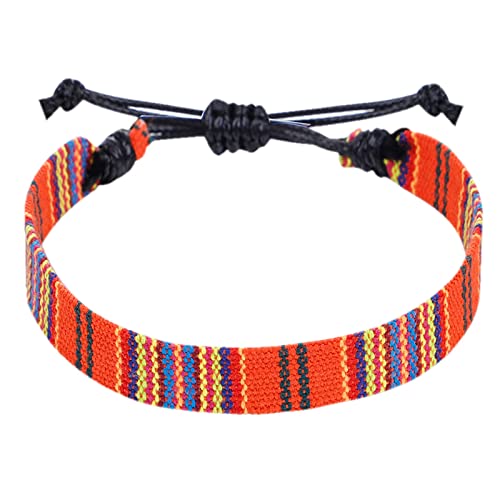 TianWlio Farbe Seil gewebt Armband verstellbar Boho Surfer Armband für Männer Frauen dünne Seil handgefertigt Strand Armband buntes Armband Armband Knüpfen (Q, One Size) von TianWlio