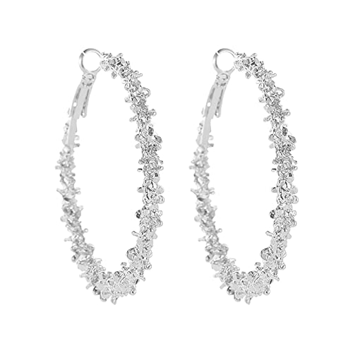 TianWlio Frauen Ohrstecker Schmuck Geschenk Damen Ohrringe Mode Ohrringe Edelstahl Herz Ohrringe Damen kreative Ohrringe Herz baumeln Kristall Ohrringe Damen Ohrringe Ohrringe Damen (Silver, One Size) von TianWlio