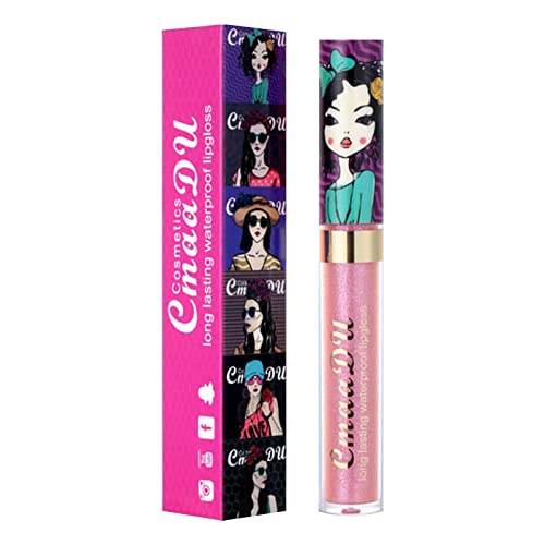 TianWlio Lippenstift Matt Lipgloss Wasserfest Flüssiger 11 Farben Glitter Lipgloss Samtiger Feuchtigkeitsspendender Langanhaltender Antihaft-Lippenstift Lipstick Lip Gloss Long Lasting von TianWlio