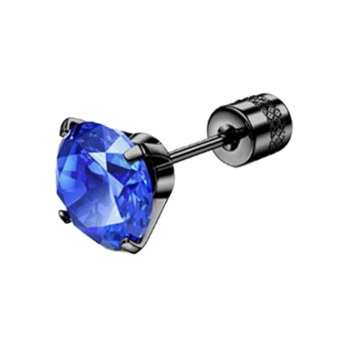 TianWlio Mode Kristall Strass Ohrringe Schmuck Geschenke Ohrringe Zwei -Zirkon-Ohrringe, Kristalldiamant, Edelstahl, feine Nadel, 3A-Zirkon-Ohrringe Ohrhänger Hochzeit Abschlussball (Blue, One Size) von TianWlio