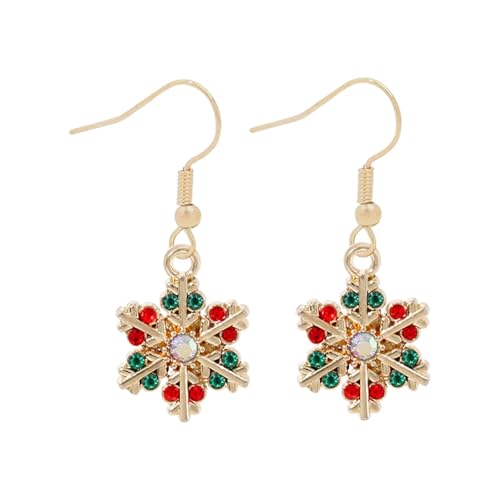 TianWlio Ohrringe Anhänger für Damen Retro Zirkonia Hängend Christmas Tree Bell Earrings Christmas Creative Holiday Earrings Jewelry Hoop Earrings Women Ohrringe Hängend Bunte Anhänger (BX, One Size) von TianWlio