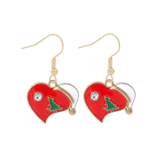 TianWlio Ohrringe Anhänger für Damen Retro Zirkonia Hängend Christmas Tree Bell Earrings Christmas Creative Holiday Earrings Jewelry Hoop Earrings Women Ohrringe Hängend Bunte Anhänger (V, One Size) von TianWlio