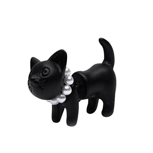 TianWlio Ohrringe Damen Elegante Damenschmuck Durchbohrte Katze personalisierte kleine drei-Ohrring-Ohrringe Jewelry Ohrstecker Damen Edelstahl mit Kristallen (black, One Size) von TianWlio