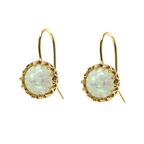 TianWlio Ohrringe Edelstahl für Damen Boho Schmuck Vergoldete Opal-Ohrringe Ohrringe Contracted Show Temperament Zirkon-Ohrringe Ohrringe für Frauen Geschenk für Damen (Gold, One Size) von TianWlio