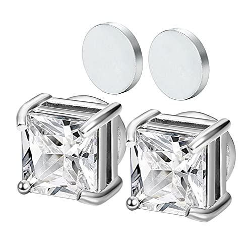 TianWlio Ohrringe Hängend Damen Schmuck Kristall Ohrringe Fashion Square Zircons Non Pierced Magnet Stud Combo Active Studs Magnetische Ohrringe Nicht durchbohrte Ohrringe Ohrringe Damen (A, One Size) von TianWlio