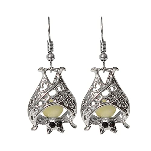 TianWlio Ohrringe Hochzeit Kristall für Damen Vielseitig Mode Temperament leuchtende Fledermaus Ohrringe Licht Luxus Ohrring Ohrringe in einem minimalistischen Mode (Mint Green, One Size) von TianWlio