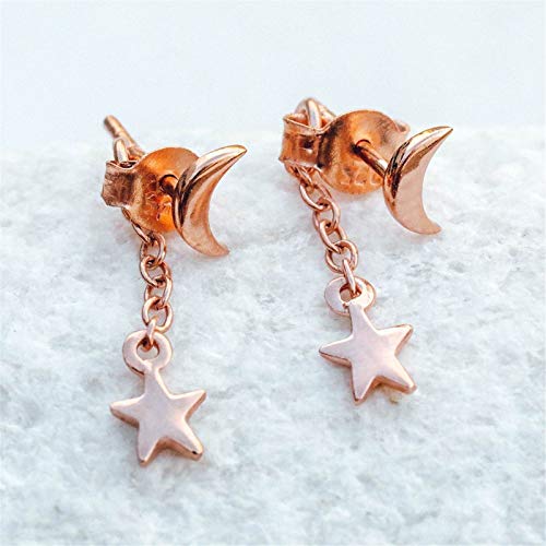 TianWlio Ohrringe Vintage Schmuck Für Frauen Und Mädchen Ohrringe für Frauen Creolen Sterne Set Mädchen Mode Ohrringe Ohrring Ohrringe Ohrringe Damen Hängend Leicht Statement (Rose Gold, One Size) von TianWlio