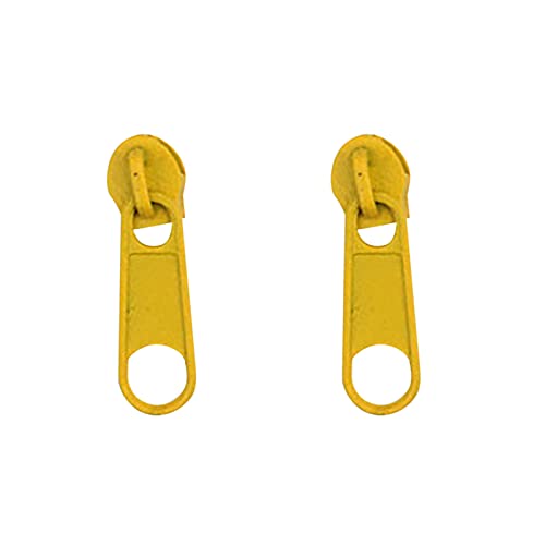 TianWlio Ohrringe für Damen Ohrstecker Schmuck Sommer Farbe Reißverschluss Schnalle Ohrstecker Persönlichkeit Weiche Mädchen Ohrclip Edelstahl Reißverschluss Ohrstecker Ohrringe für (Yellow, One Size) von TianWlio