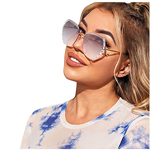 TianWlio Polarisierende Sport Sonnenbrille Schutz Brille Damen-Sonnenbrille Persönlichkeit Big Frame Sonnenbrille Mode-Sonnenbrille Polarisiert Premium Metallrahmen Sonnenbrillen (Dark Gray, One Size) von TianWlio