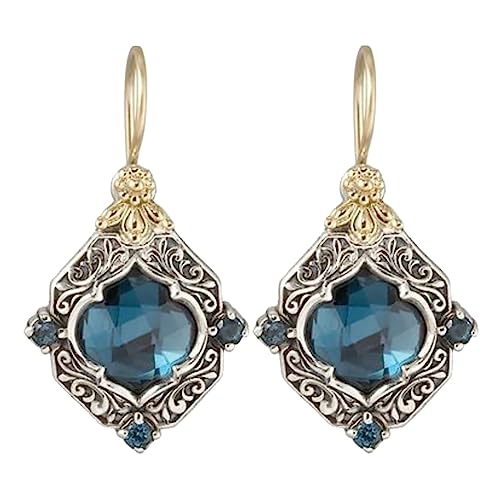 TianWlio Schmuck Ohrringe für Damen Ohrhänger, Hochzeitsschmuck, blaue Damen-Brautohrringe zum Valentinstag (5,0) 5 von 1 1 Ohrringe Edelstahl für Damen Boho Schmuck (White, One Size) von TianWlio