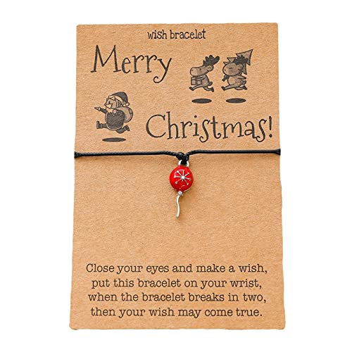 TianWlio Seil personalisiert Wachs Santa verstellbare Hand Seil Weihnachten Schmuck Armband Weave Armbänder Armbanduhr Mit Blutdruckmessung (A, One Size) von TianWlio