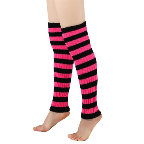 TianWlio Weihnachten Warme Stulpen Damen mit Wolle Weich Flexibel Lang Beinstulpen Damen für Winter Warm und Bequem Beinwärmer Weich Stulpen Beinlinge Kniestrümpfe Overknee Winter Strick Strümpfe von TianWlio