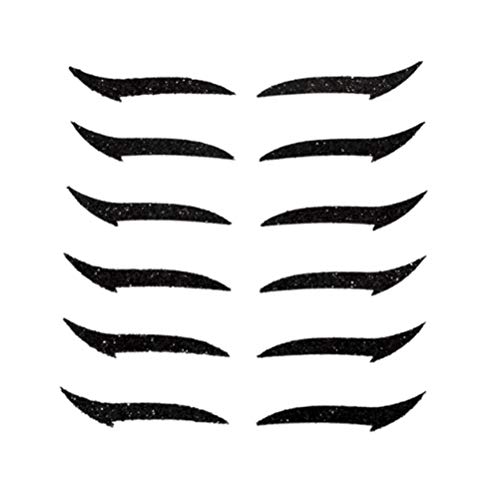 Tianbi 6 Paar selbstklebende Eyeliner-Aufkleber, wiederverwendbar, doppeltes Lidschatten, selbstklebend, sofortige Kontur, für schnelles Make-up, für die Augen, tägliches Make-up von Tianbi