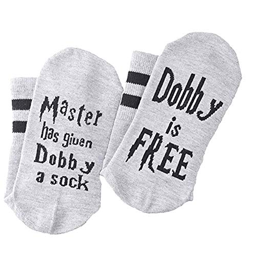 Tianbi Damen-Herren-Socken, lustige Unisex-Socken, lustige Unisex-Neuheit, Master hat Dobby a Sock Dobby is Crew-Socken, Knöchel-Crew-Socken Valentinstag von Tianbi