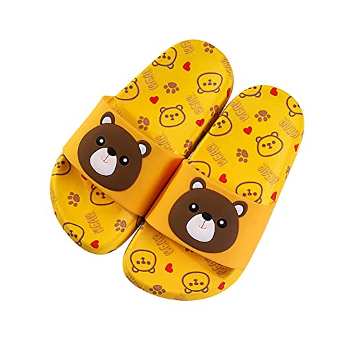 Tianmao Kinder Badelatschen Badeschlappen Sommer Flache rutschfest Hausschuhe Jungen Mädchen Cartoon Bär Pantoletten Badeschuhe Pantoletten Slipper Sandalen von Tianmao