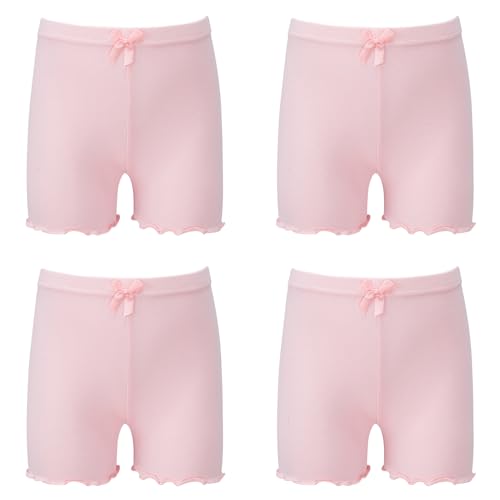 TiaoBug Mehr Pack Mädchen Baumwolle Unterhosen Basic Einfarbig Boxershorts Hipster Pantys Kinder Atmungsaktive Unterwäsche Rosa E 170-176 von TiaoBug