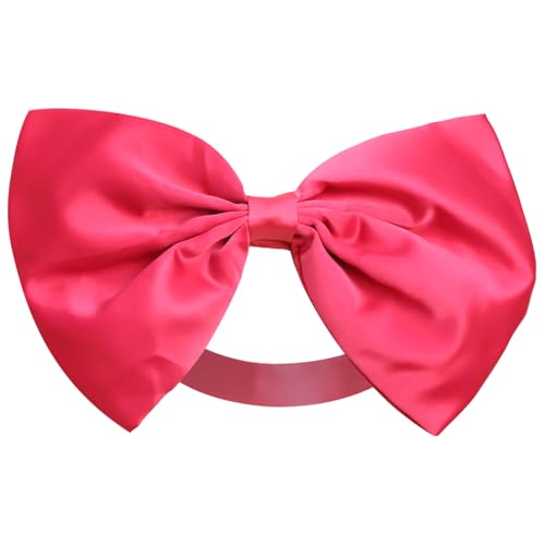 TiaoBug Damen Halskette Choker mit Schleife Deko Niedlich Hals Fliege Halsband Hals Schmuck für Anime Cosplay Karneval Fasching Hot Pink One Size von TiaoBug