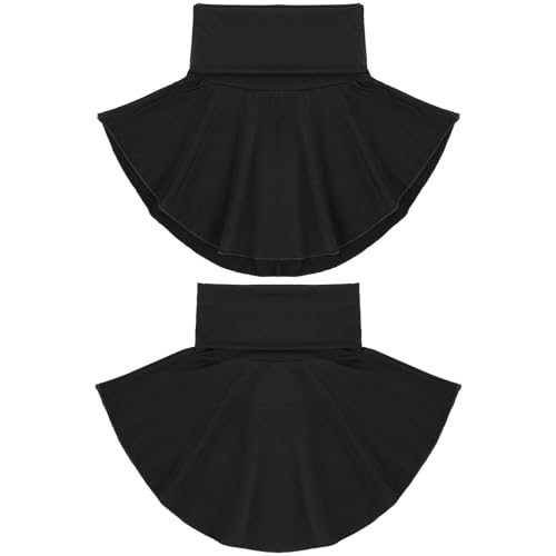 TiaoBug Damen Krageneinsatz Modische Rollkragen Hälfte Shirts Falsche Kragen Abnehmbare Blusenkragen Hals Wärme Mock Neck Schwarz One Size von TiaoBug