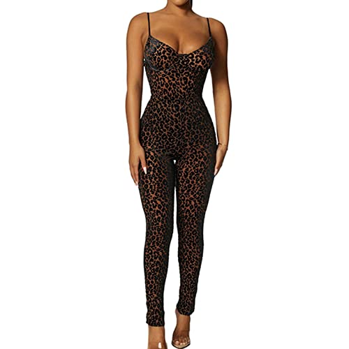 TiaoBug Damen Overall Langarm Jumpsuit Leopard Ganzkörperanzug mit Reisverschluss Sexy Catsuit Bodycon Bodysuit Clubwear Khaki D M TiaoBug Damen Overall Langarm Jumpsuit Leopard Ganzkörperanzug mit Reisverschluss Sexy Catsuit Bodycon Bodysuit Clubwear Khaki D M von TiaoBug