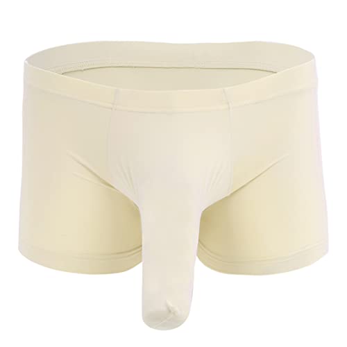 TiaoBug Herren Boxershorts Boxer Unterwäsche Pants Unterhosen Halb-Transparent Männer Boxershorts Trunk mit Penishülle Nackt XL von TiaoBug