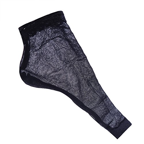 TiaoBug Herren String mini String transparent Penis Hüllen Männer erotik Unterwäsche Strümpfe Schwarz (offene Penishülle) One Size von TiaoBug